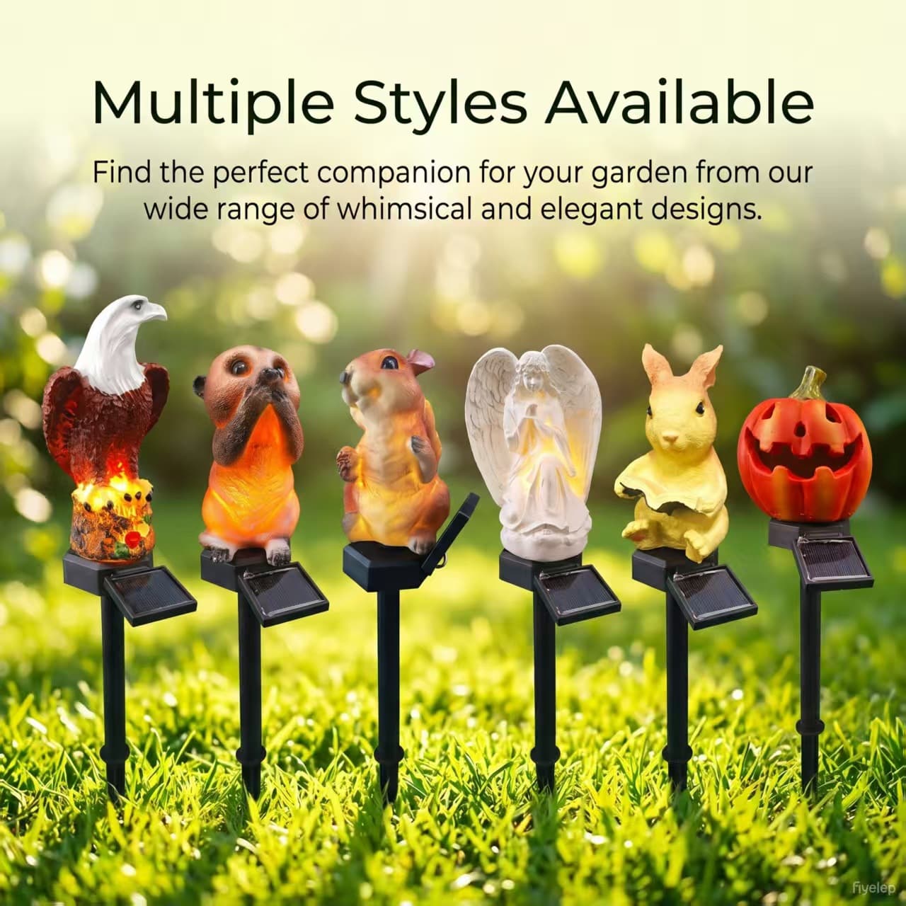 Cross-Border Outdoor Waterproof Solar Resin Owl Lawn Light LED Garden Christmas Holiday Landscape Ground Light