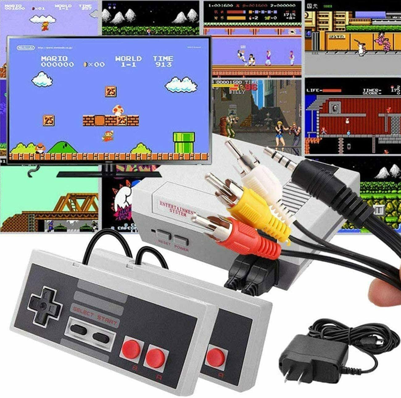 620 Game Console Retro NES Home Video Game Console FC Red and White Machine NES Mini