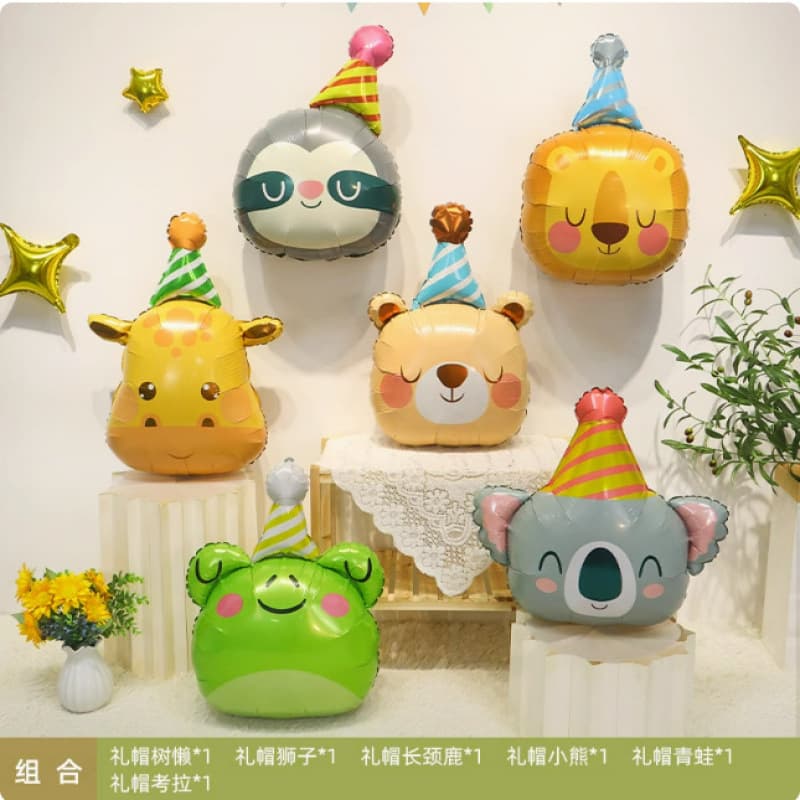 Animal-Shaped Helium Balloon Baby Leg Bands for Full Moon Birthday Party Decoration Props, Stall Setup, School Decoration