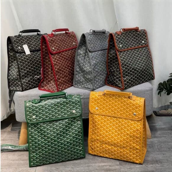 DY2024 Classic Goya Dog Tooth Print Square Backpack Backpack Retro Style Stackable Computer Bag Men's and Women's School Bag