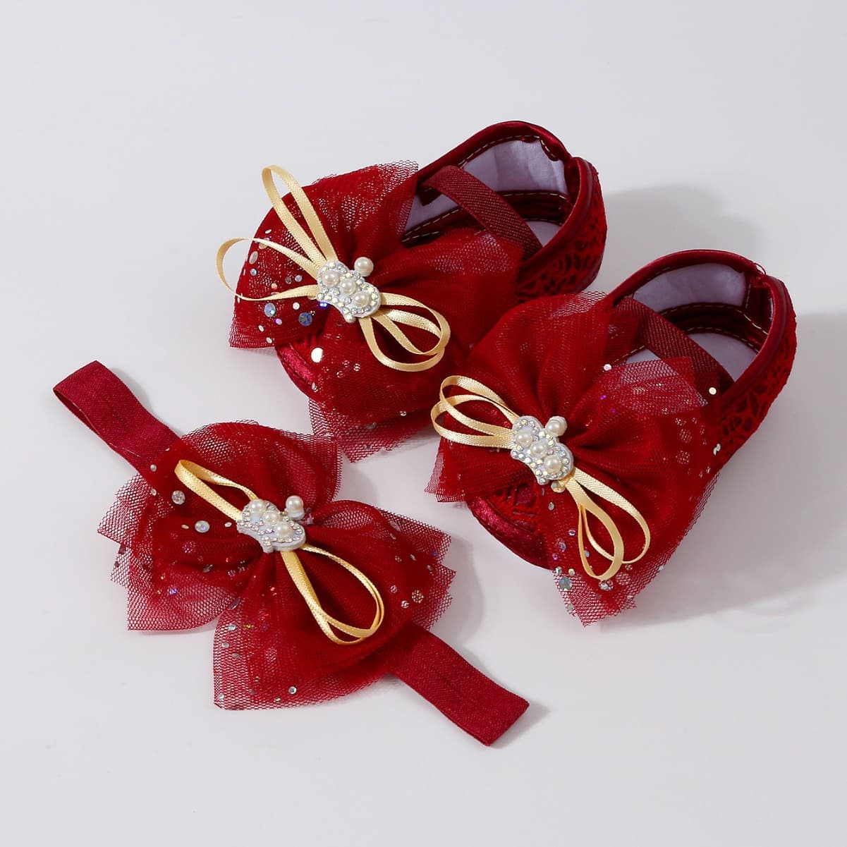 2025 New Baby Shoes 0-1 Year, Soft Sole Walking Shoes, 3-5-8-9 Months, Lace Princess Shoes for Girls, Newborn Shoes
