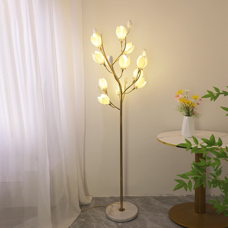 Modern Floor Lamp Designer Bedroom Wall Lamp Magnolia Pendant Light Influencer Live Streaming Room Plant Ambient Light