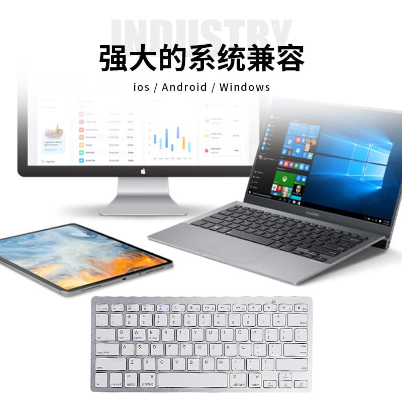 BK3001 (X5) Universal Wireless Bluetooth Keyboard for Phones and Tablets, Scissor-Switch Keys