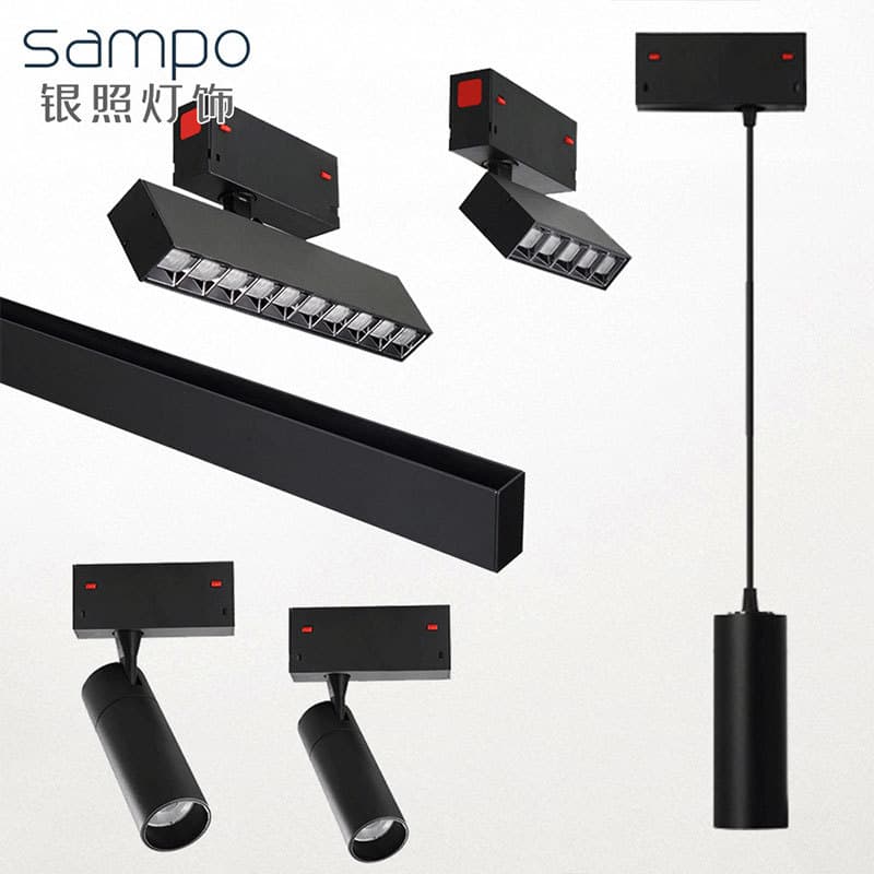 LED Track Spotlights 8W/16W/30W for Clothing Stores, Commercial Surface-Mounted Lights, Shockproof 220V Smart Lights