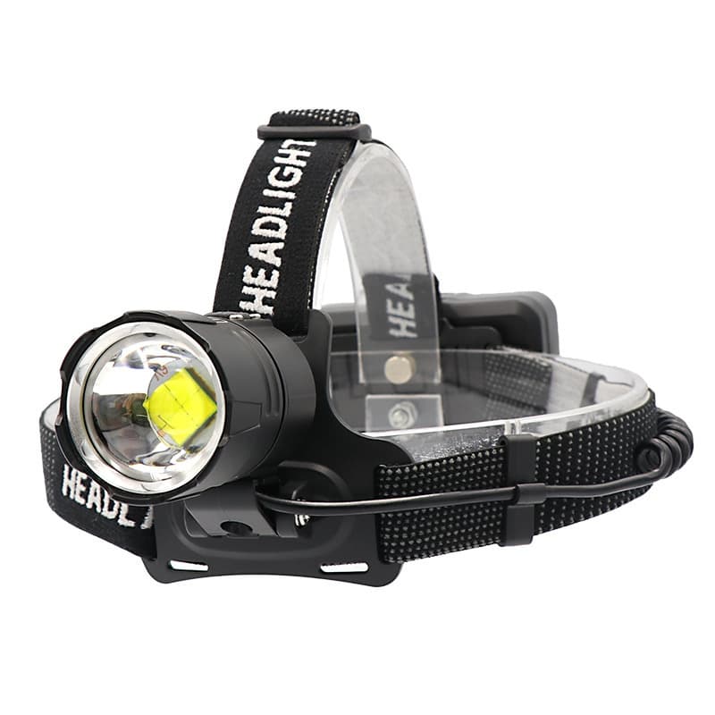 New Cross-Border XHP70 High-Power LED Headlamp, USB Rechargeable, Outdoor Zoomable Long-Range, Aluminum Alloy