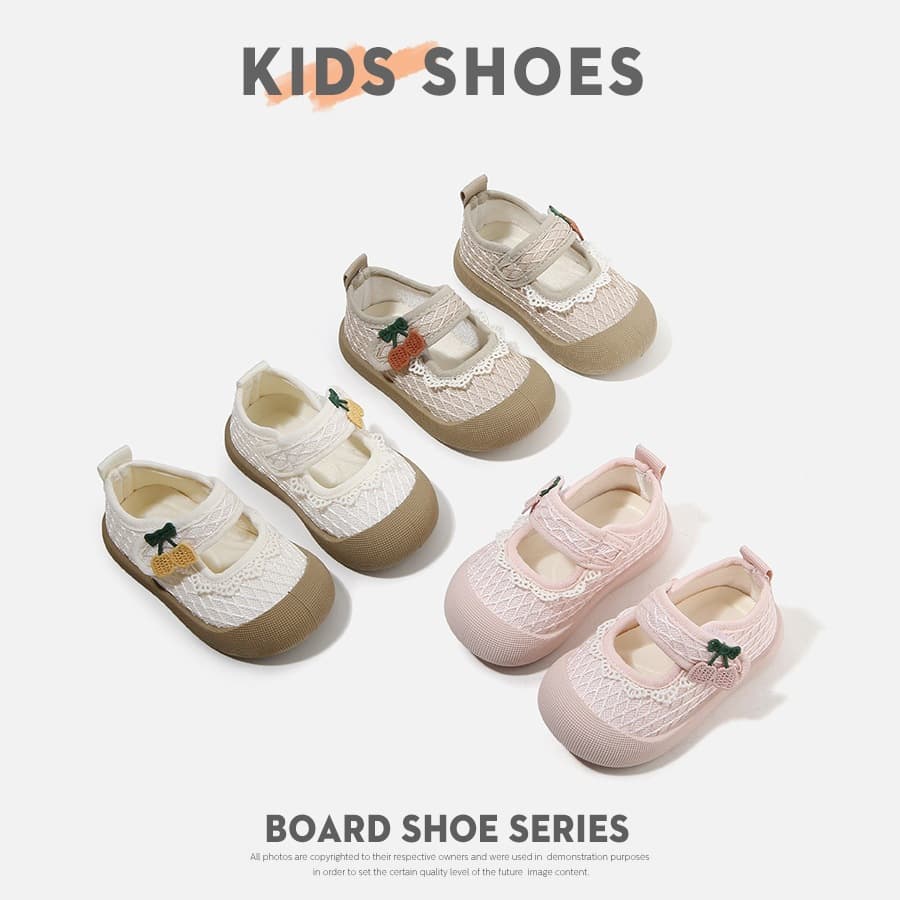 Girls' Cute Walking Shoes 2026 Spring/Summer New Arrival Toddler Kindergarten Canvas Shoes Princess Flats for Infants