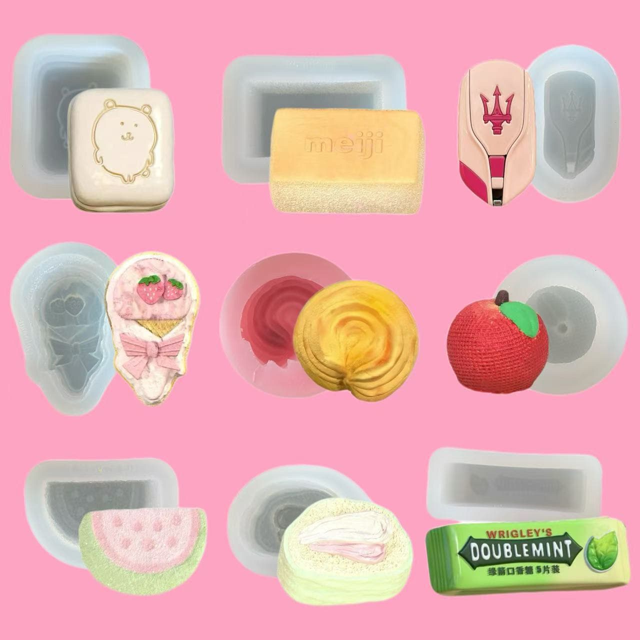 Simulated Food Fruit Collection Squishy Silicone Mold Fondant Chocolate Cake Baking Mold Resin Plaster