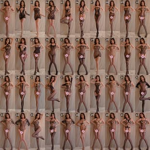 Sexy Lingerie Women's Passion Set Transparent Temptation Open Crotch Fishnet Stockings Direct Sales Drop Shipping