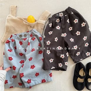 2026 Huzhou Zhili Children's Spring Girls Korean Style Seven-Tenths Pants Mid-Length Pants Boys Mosquito-Proof Pants 6095