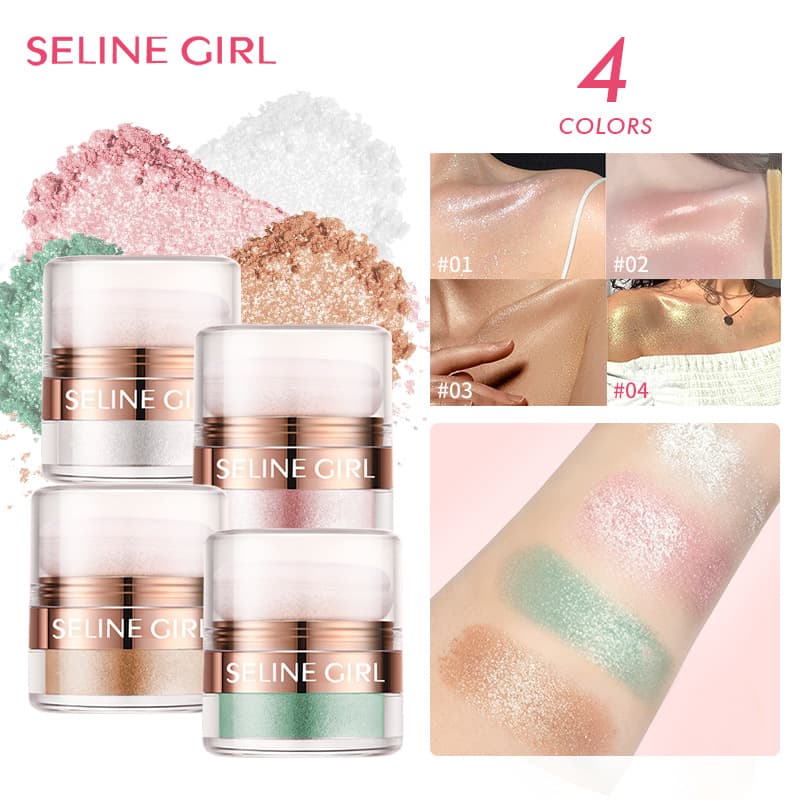 Cross-border Selinger Fairy Highlight Patching Powder Face and Body Body Blush Repair Powder Brightening Loose Powder Foreign Trade