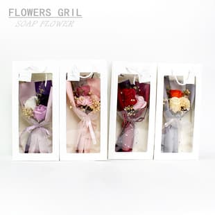 Rose Carnation Creative Handmade Bouquet Qixi Gift Bouquet Wholesale Valentine's Day Preserved Flower