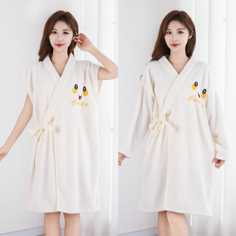 Bath Towel 2023 New Style, Cotton Bathrobe for Women, Autumn/Winter, Wearable or Wrap, Quick-Dry Bathrobe