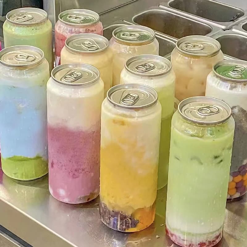 Can Coke Cup Disposable Plastic Milk Tea Cup Creative Commercial Beverage Cup Takeaway Internet Celebrity Pet Beer Bottle