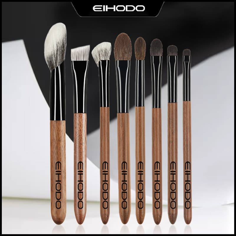 Cangzhou Complete Animal Hair Makeup Brush Set: Eyebrow Brush, Eyeshadow Brush, Blush Brush, Contour Brush, Highlight Brush