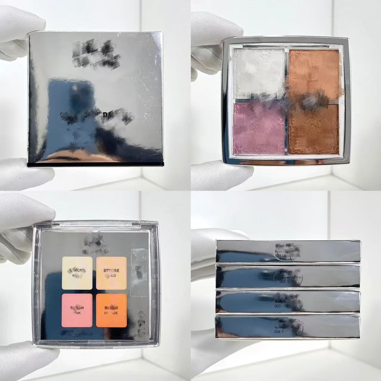 Cross-Border Foreign Trade New Version 4-Color Highlighter and Contouring Palette Facial Makeup 10g Full-Size Big Brand Wholesale in Stock