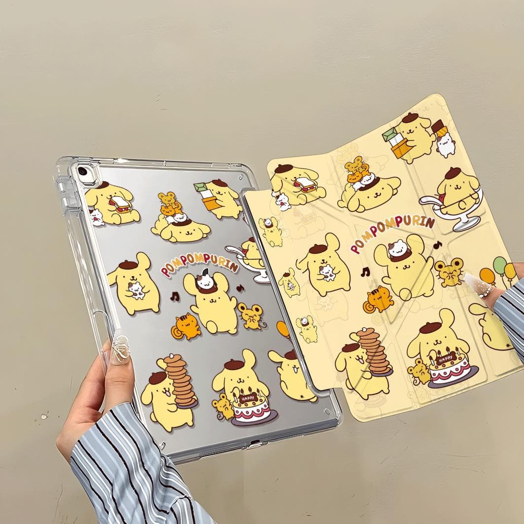 Cute Pudding Dog iPad 10/9/8 Gen Air 7/6/5 Case Pro 11 Inch A16 Tablet MINI Protective Cover