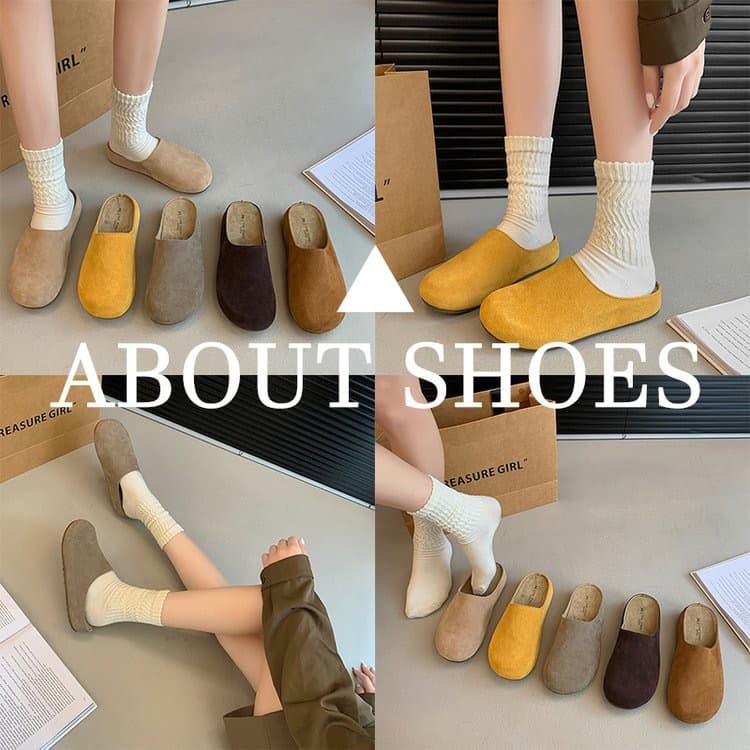Hot Wind Birkenstock Women's Autumn Breathable 2024 New One-Strap Sandals Retro Single Shoes Toast Shoes Slimming Effect Enclosed Toe Slippers