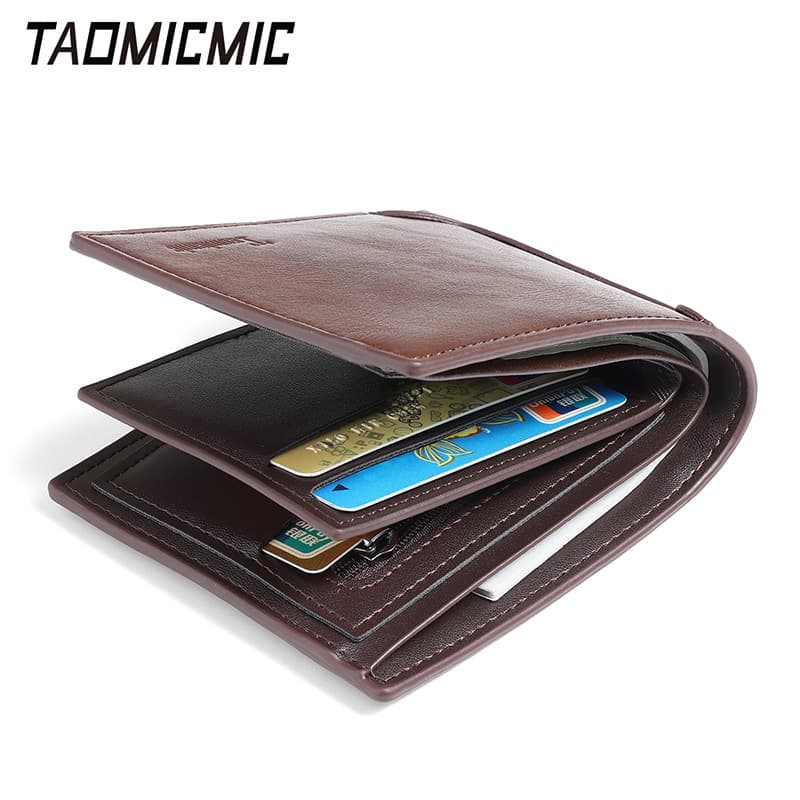 Cross-border car line short men's wallet fashionable PU three-fold embossed large banknote slot wallet bag wallet