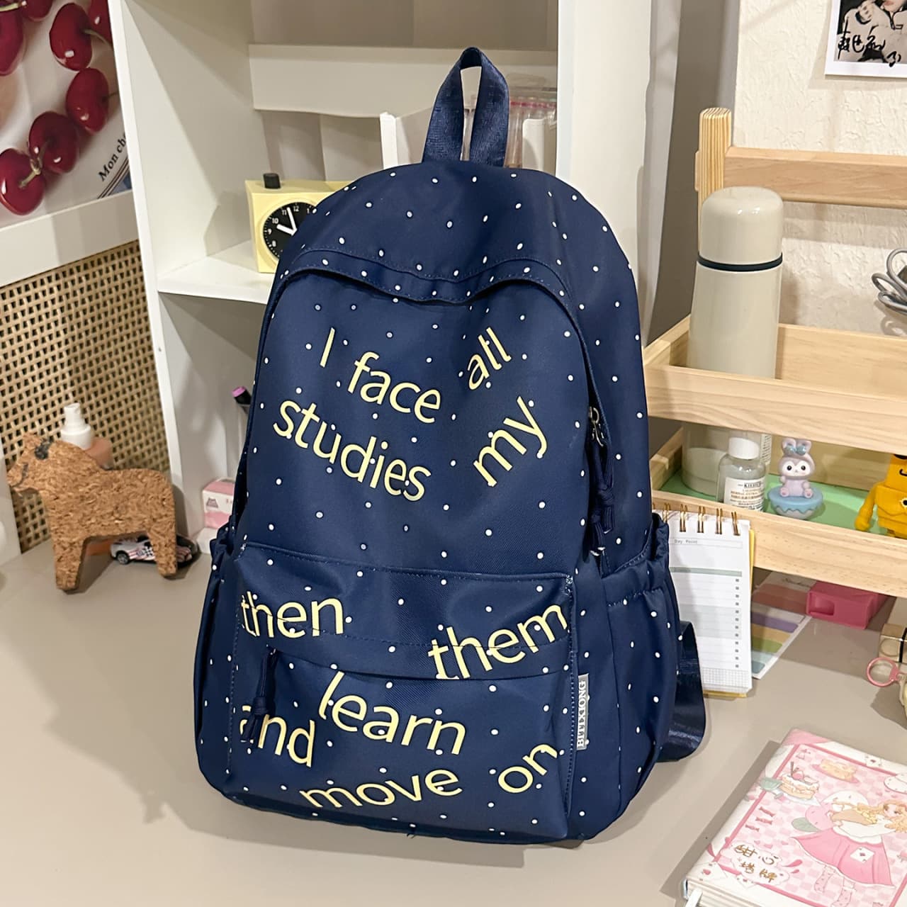 Large-capacity simple schoolbag for women 2026 new ins high-value backpack Japanese lightweight student printed backpack