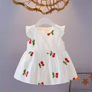 Baby Girl Dress Summer Cotton New Sleeveless Princess Dress Korean Style Newborn Cotton Skirt