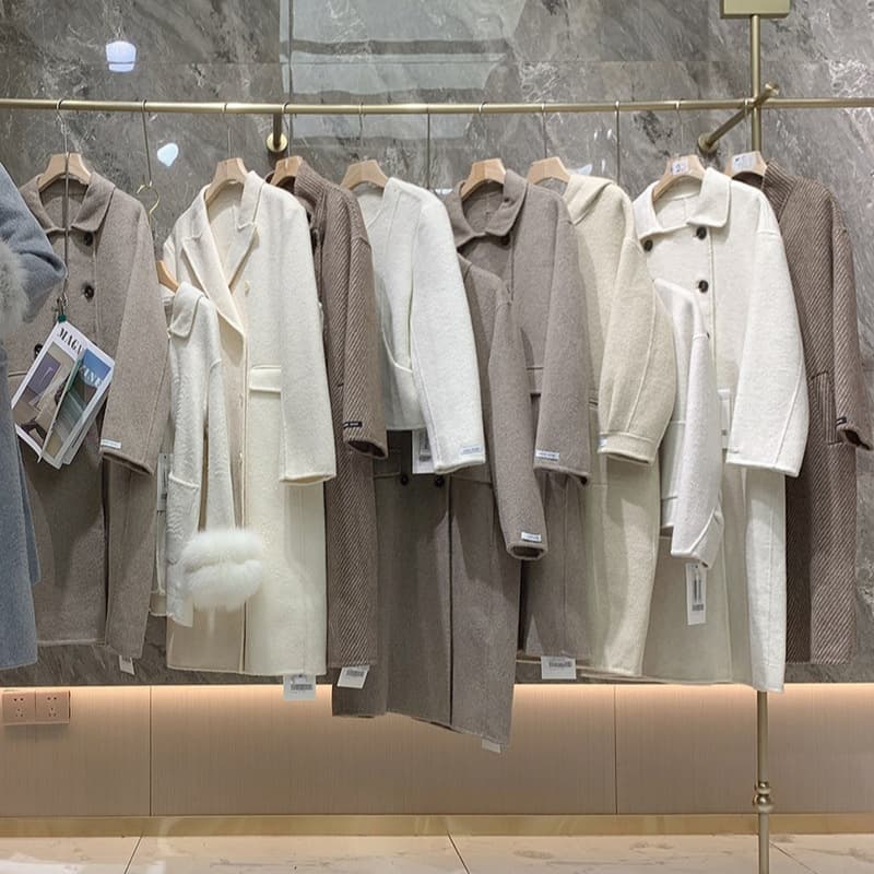 Fashionable double-sided cashmere coats and woolen coats removed from cabinets, brand tail goods wholesale, live broadcast supply, women's clothing tail goods clearance