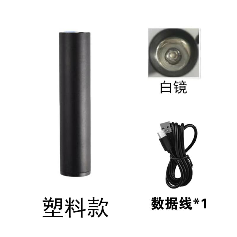 UV Flashlight Fluorescent 365nm Purple Light Banknote Detector Approx 8*2cm Black Shell Purple Light / Each