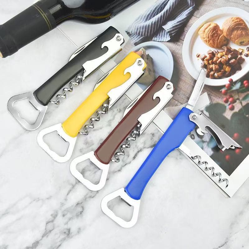 Bottle Opener Beer Wine Corkscrew Creative Multi-function Can Opener for Home Use