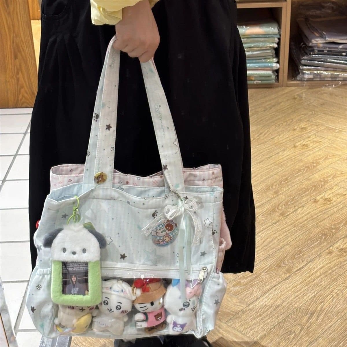 New Cute Plush Ita Bag Japanese School Style Large Capacity Shoulder Tote Bag for Girls