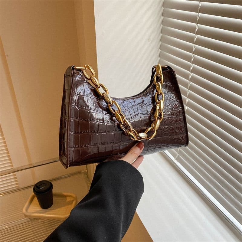 Chain bag for women summer 2025 new trendy fashion armpit bag niche texture versatile ins crossbody bag white