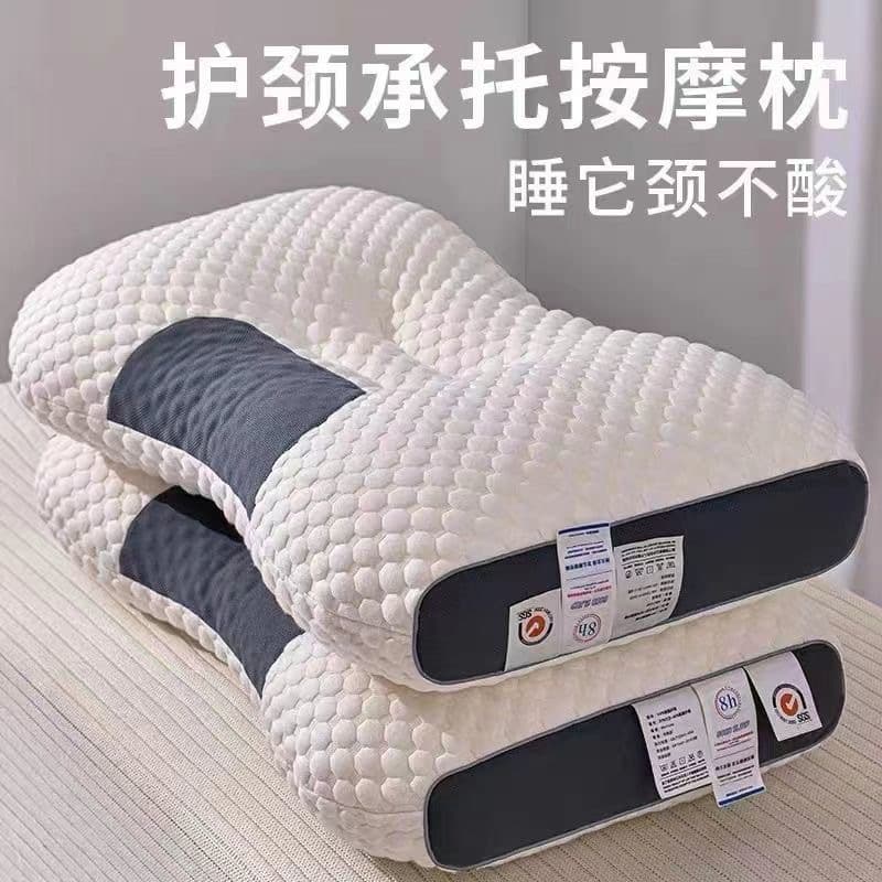 Cross-border drop shipping manufacturer direct spa massage pillow neck care pillow home use dormitory hotel adult knitted cotton pillow core