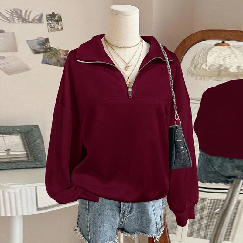 2025 autumn and winter Wildberries cross-border foreign trade loose sweatshirt women's European and American fashion pullover sweater