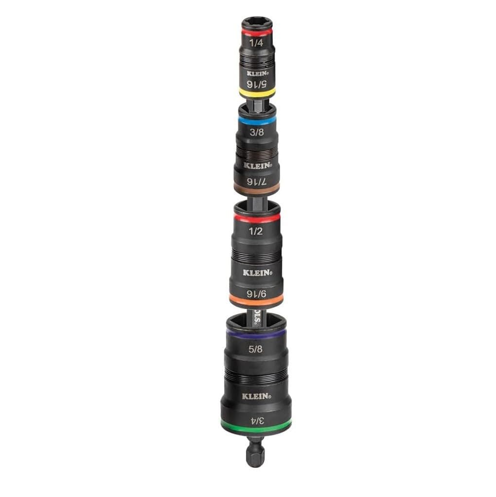 32934 Impact Driver, 9-in-1 SAE Impact Socket Set, 4 Flip Sockets