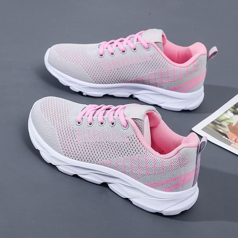 2026 Spring/Summer Women's Mesh Breathable Sports Shoes, Walking Casual Travel Shoes, Lightweight Flyknit Student Running Shoes