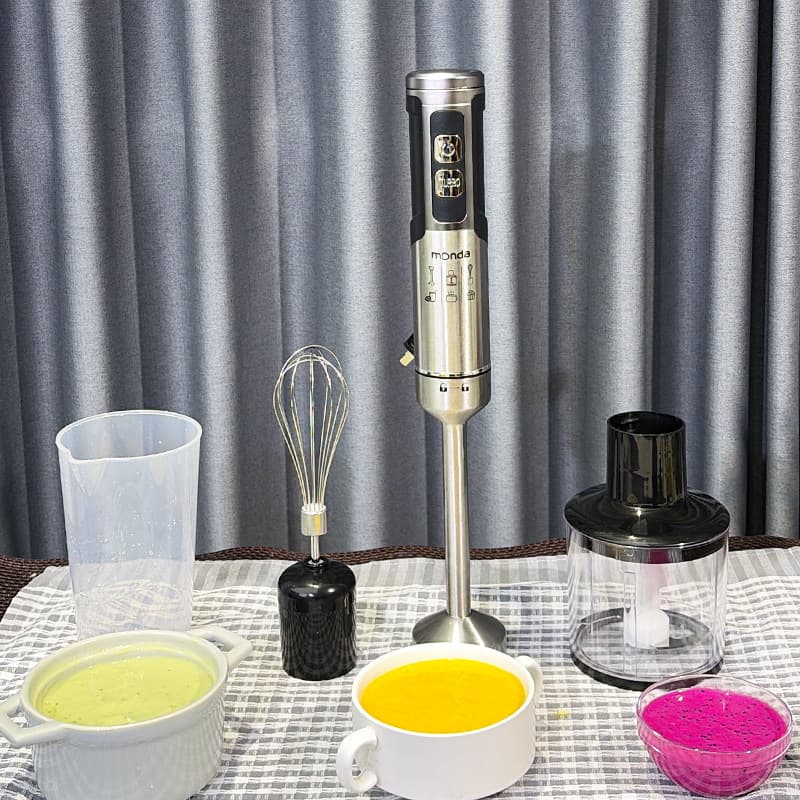 monda M-09 Food Processor Hand Blender Immersion Blender Multifunctional Meat Grinder Blender Stick