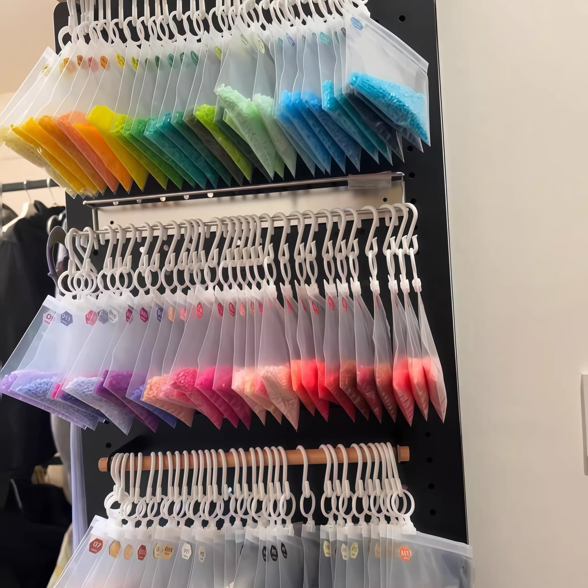 [Perler Bead Storage] Perler Bead Storage Bag Thickened DIY Craft Material Kit Self-Sealing Waterproof Dustproof Bag Hanging