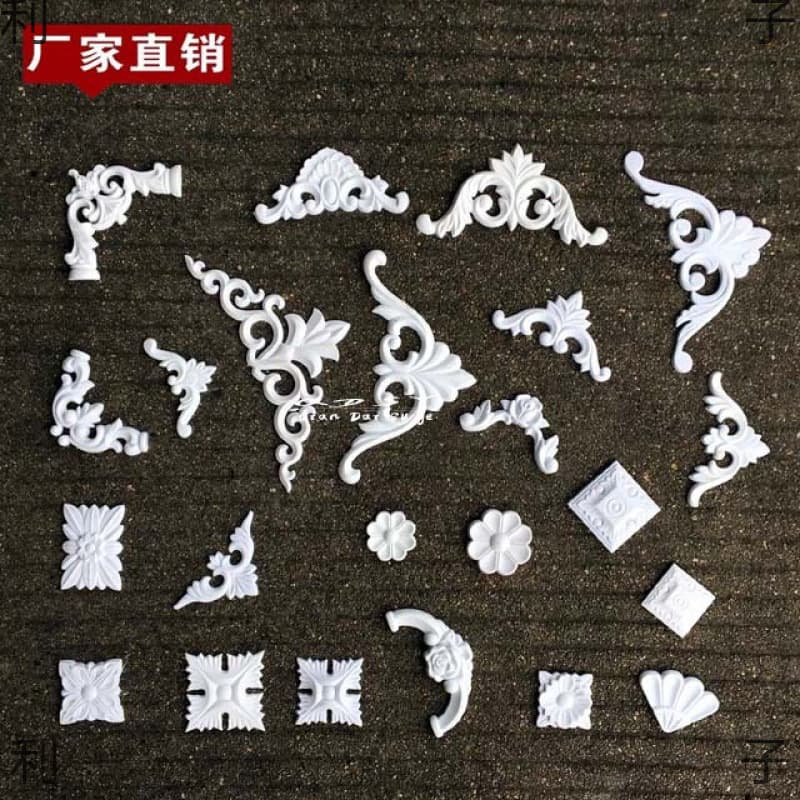 Furniture decals, European-style carved plastic, kitchen cabinet carved decorations, wardrobe door waist moldings, vacuum-formed decal strips