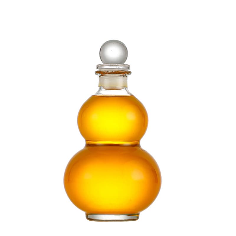 New Creative Ginseng Fruit Wine Dispensing Bottle, Milk Tea Cold Brew Bottle, Sealed Glass Wine Bottle, Trendy Gourd-Shaped Wine Bottle