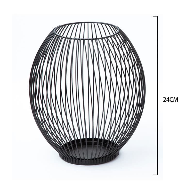 Cross-border Amazon Black Lantern Candlestick Retro Iron Candle Ornaments Romantic Christmas Candle Holder Shooting Props