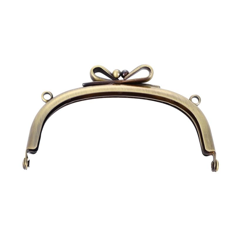 kiss lock bow bead head curved mouth gold non-hole design DIY patchwork coin purse accessories