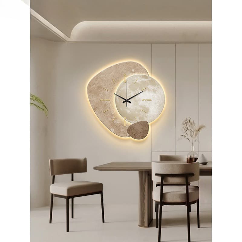 Italian Light Luxury Wall Clock New Living Room Restaurant Decorative Painting Clock Hanging Wall Clock Home Use