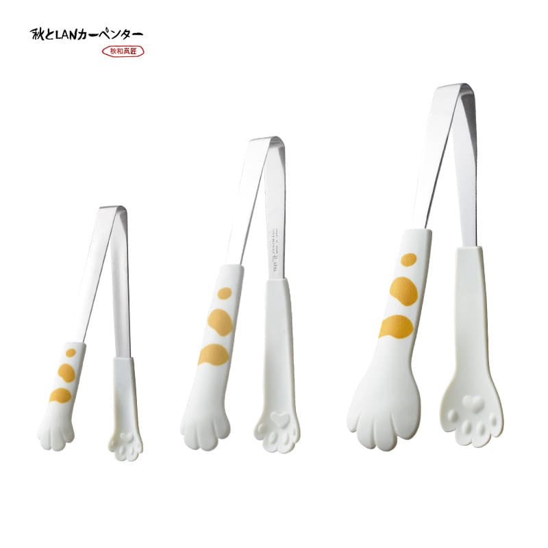 Creative Cat Paw Food Tongs, Heat-Resistant Stainless Steel Lemon Slice and Bread Clip