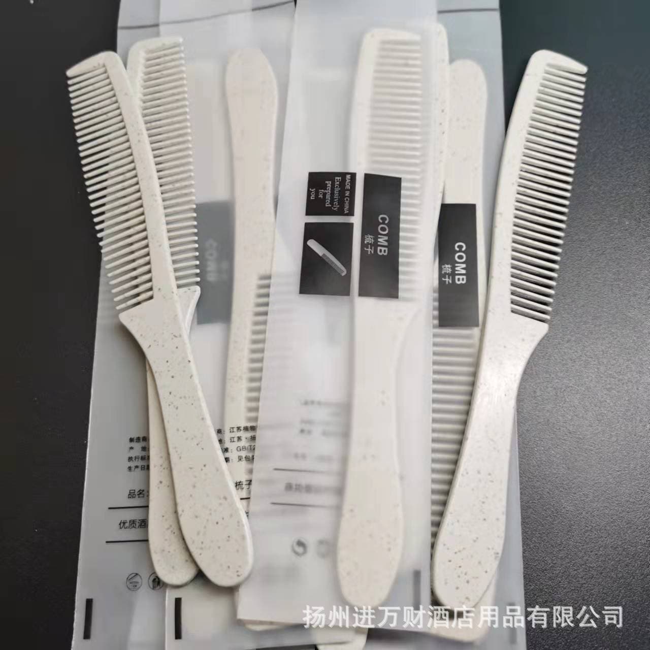 Wholesale disposable straw combs for hotels with soft film packaging