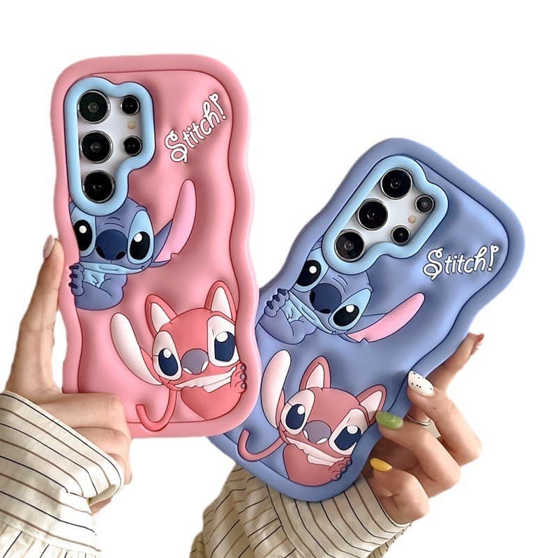 Cross-border Best-selling Cartoon Stitch Case for Samsung S25/S22/S23/S24 Ultra, Couple Soft Cover