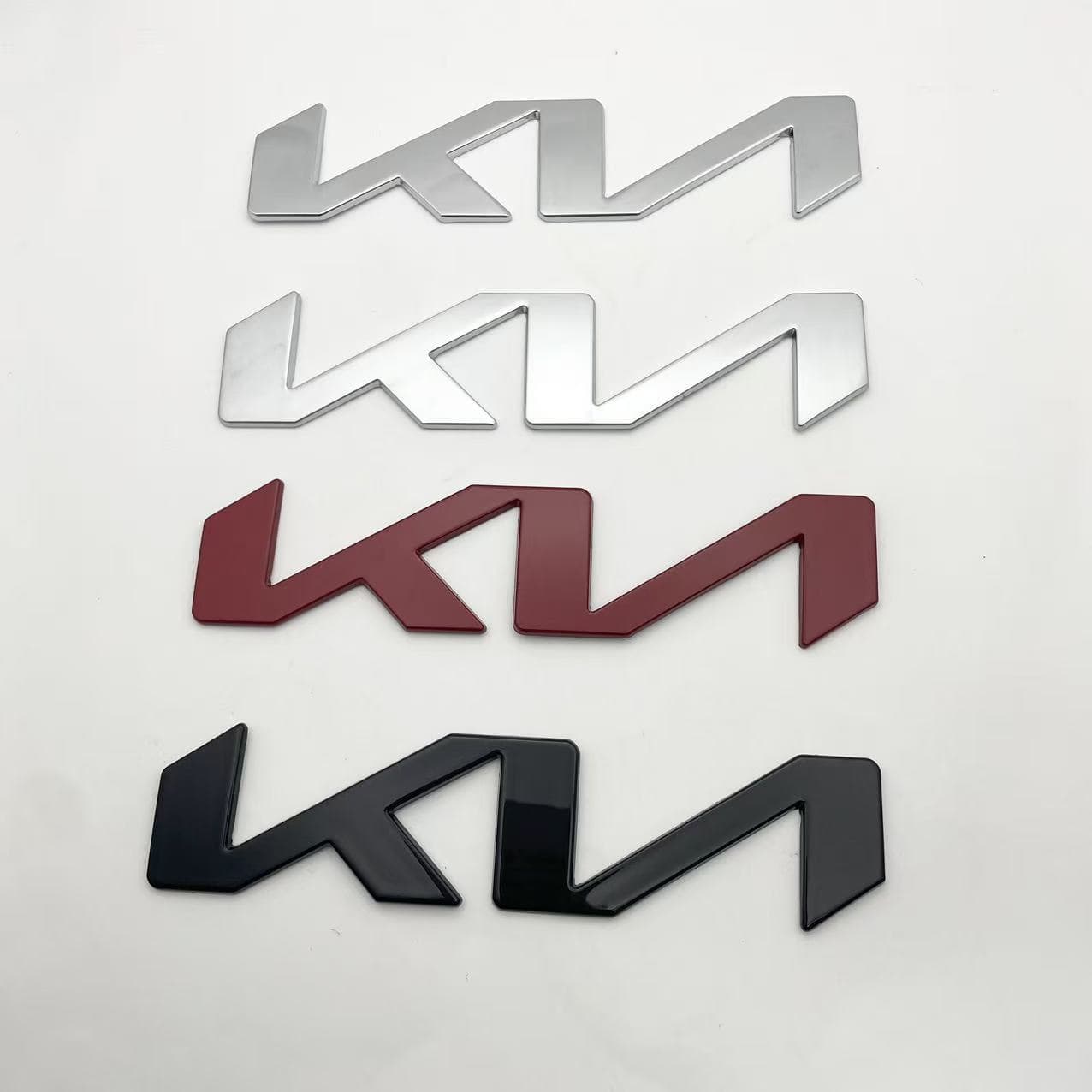 Suitable for Kia new car logo modification KN front car logo KN rear tail logo English car sticker trunk KIA labeling
