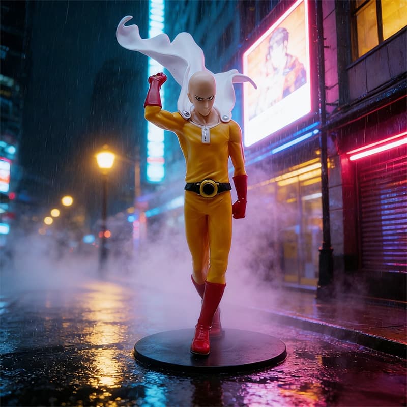 Cross-border One Punch Man figure anime teacher Yuqi bald and trembling Tornado arcade game city gift model ornaments