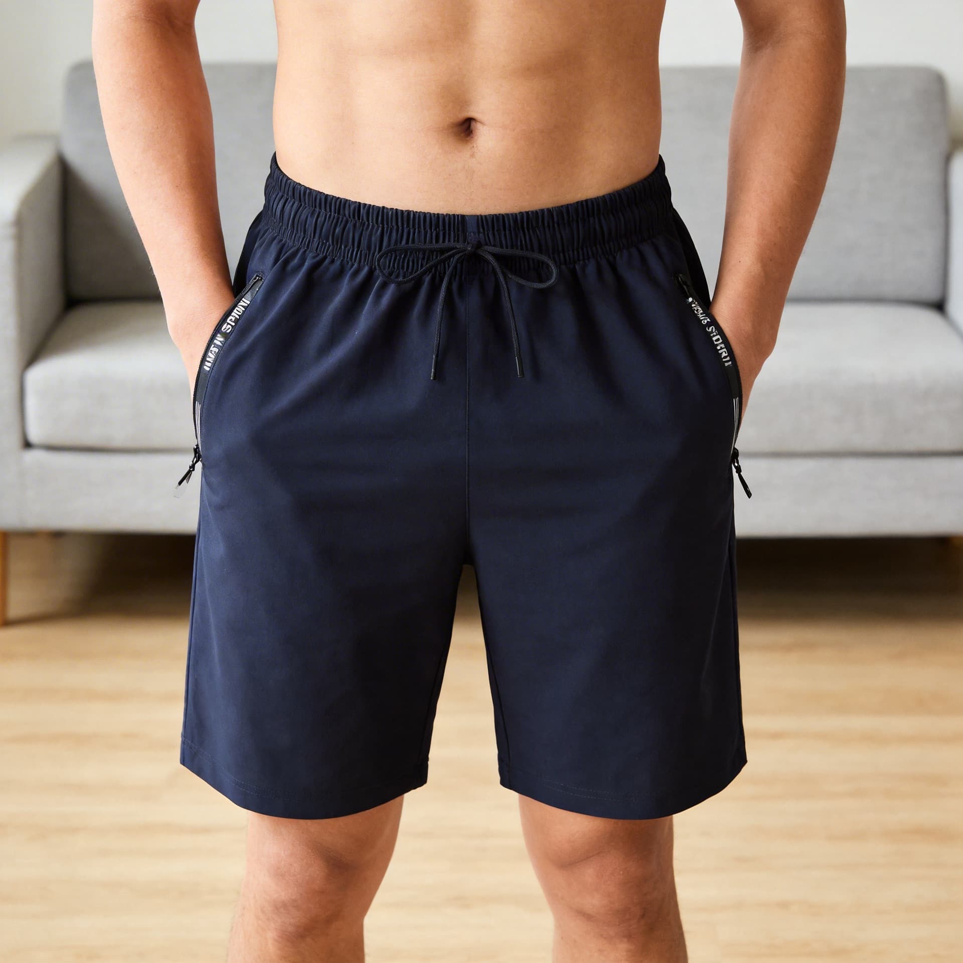 Summer Men's Shorts Quick-Dry Ice Silk Sports Casual Cool Loose Plus Size Outerwear Thin Five-Point Pants Beach Shorts