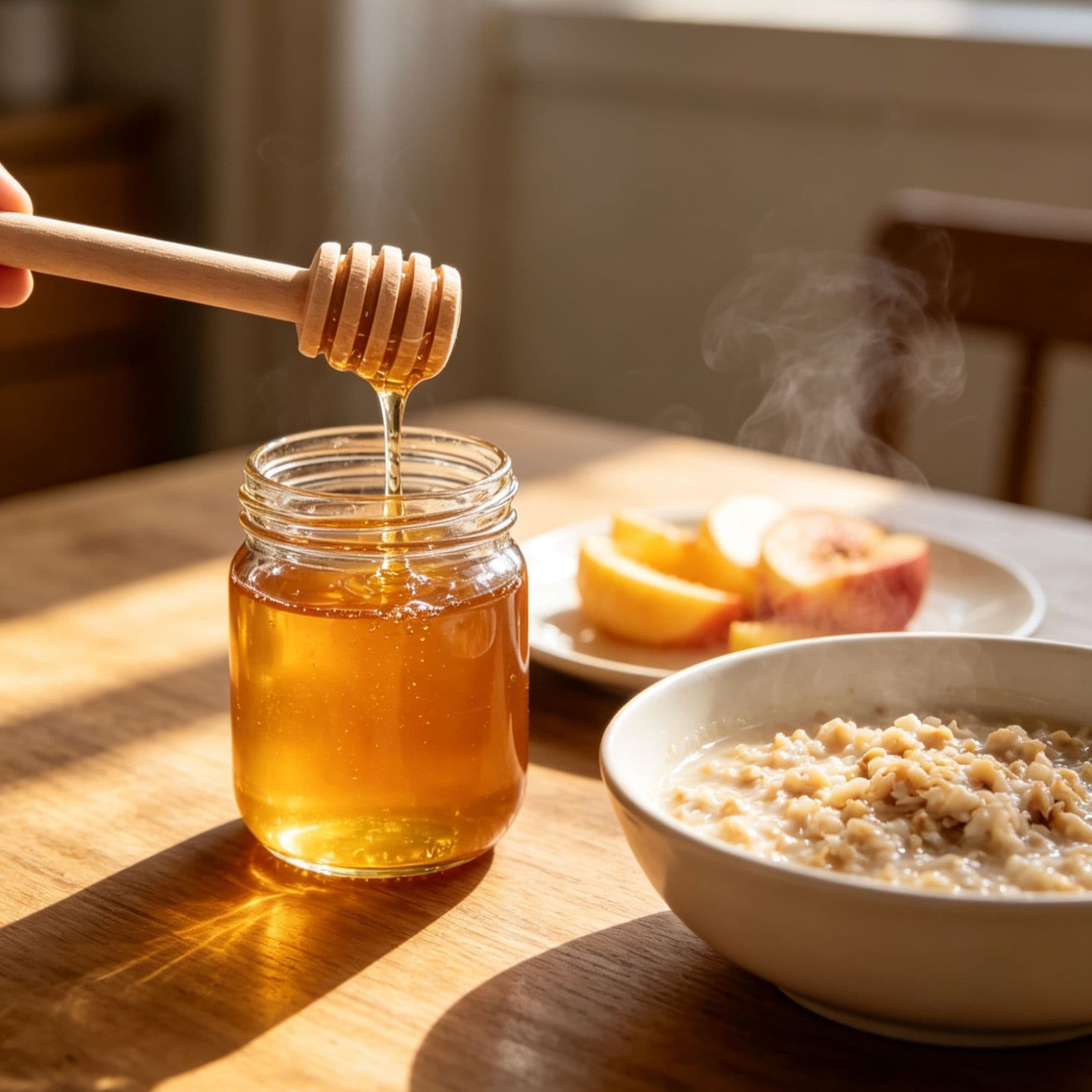 Natural Wood Honey Dipper Solid Wood Stirring Stick Home Honey Spoon Jam Stirring Spoon Kitchen Dessert Milk Tea Wooden