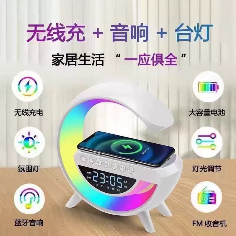 Cross-Border Popular 3401 Mini Bluetooth Speaker with Multiple 2301 Functions Wireless Charging Home Alarm Clock Atmosphere Light G63
