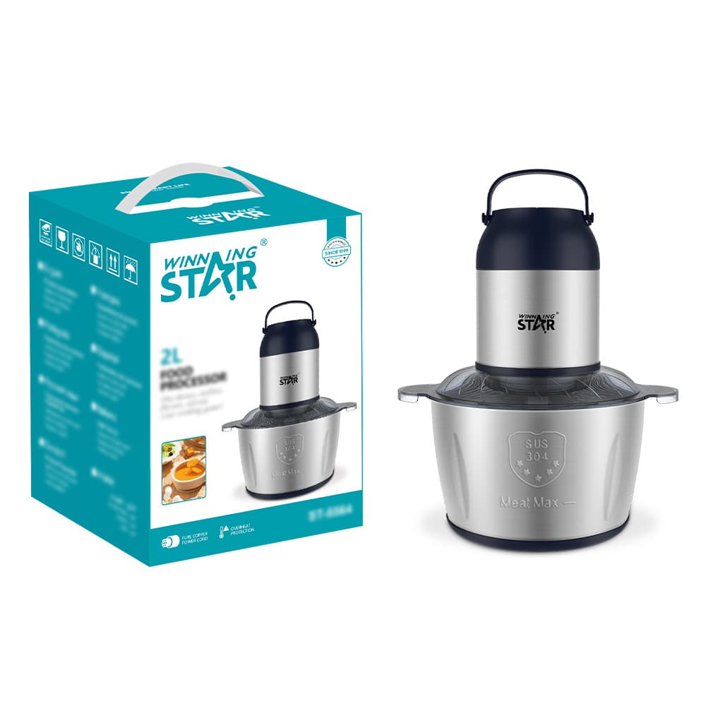 WinningStar Export Stock Kitchen Electric Meat Grinder with 4 Blades, Multifunctional Food Processor