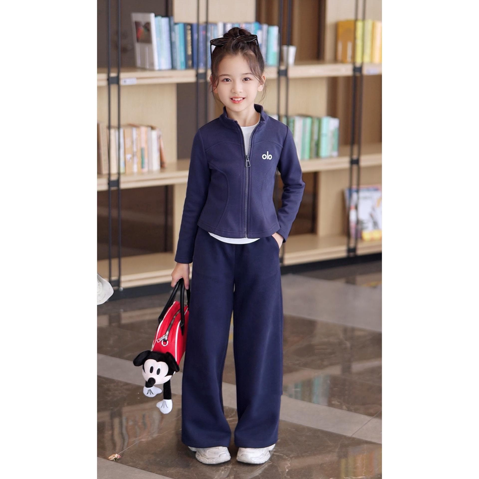 Girls' Sportswear Set Autumn New Style for Older Kids Fashionable Casual Pants Trendy Fall Outfit